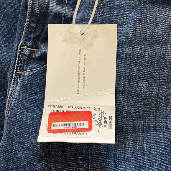 Frame Le High Raw Hem Ankle Straight Leg Jeans NWT - Picture 9 of 11